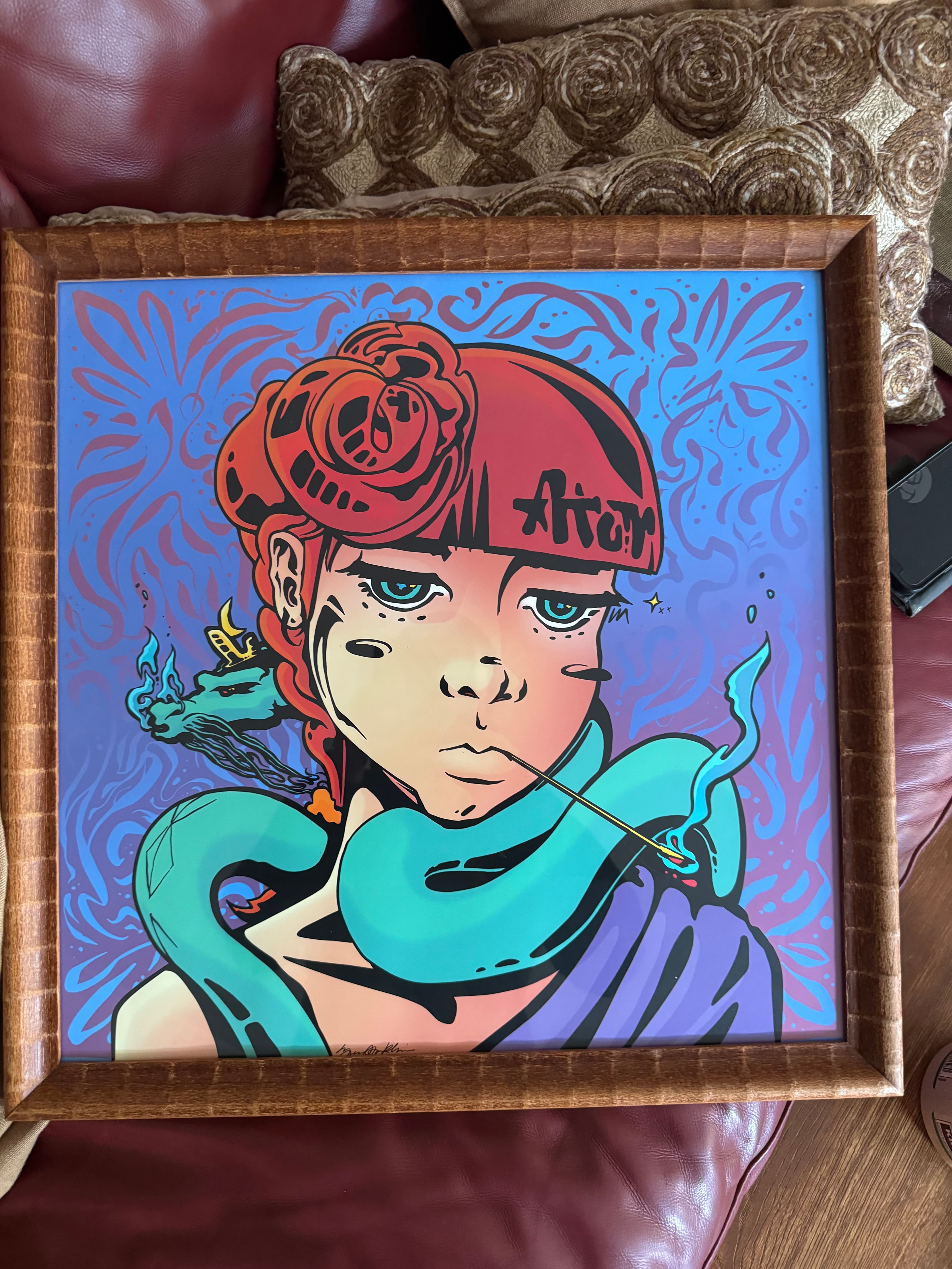 Mermaid portrait canvas — O'ahu, HI