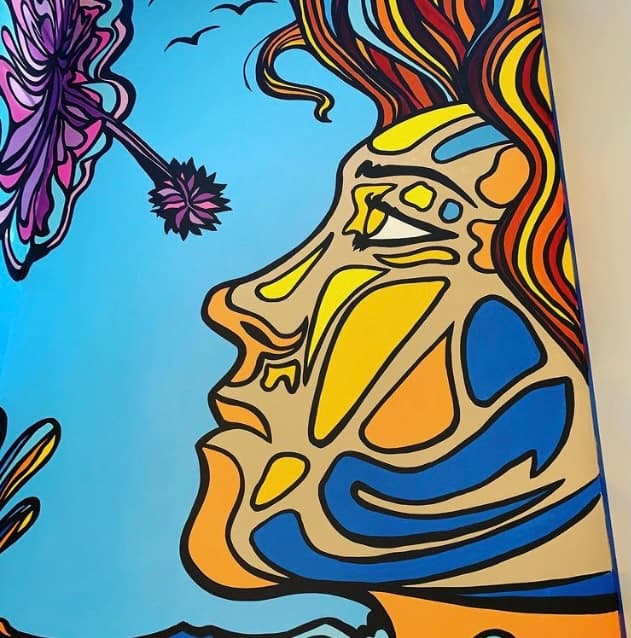 Psychedelic portrait wall — O'ahu, HI